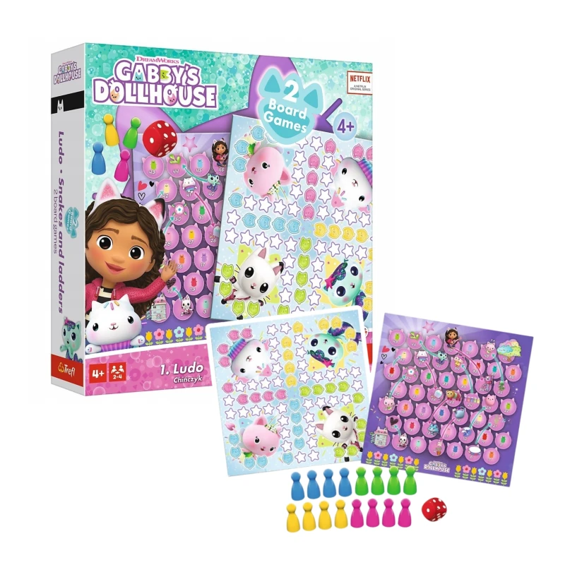 GRA 2W1 CHIŃCZYK WĘŻE I DRABINY GABBY"S DOLLHOUSE