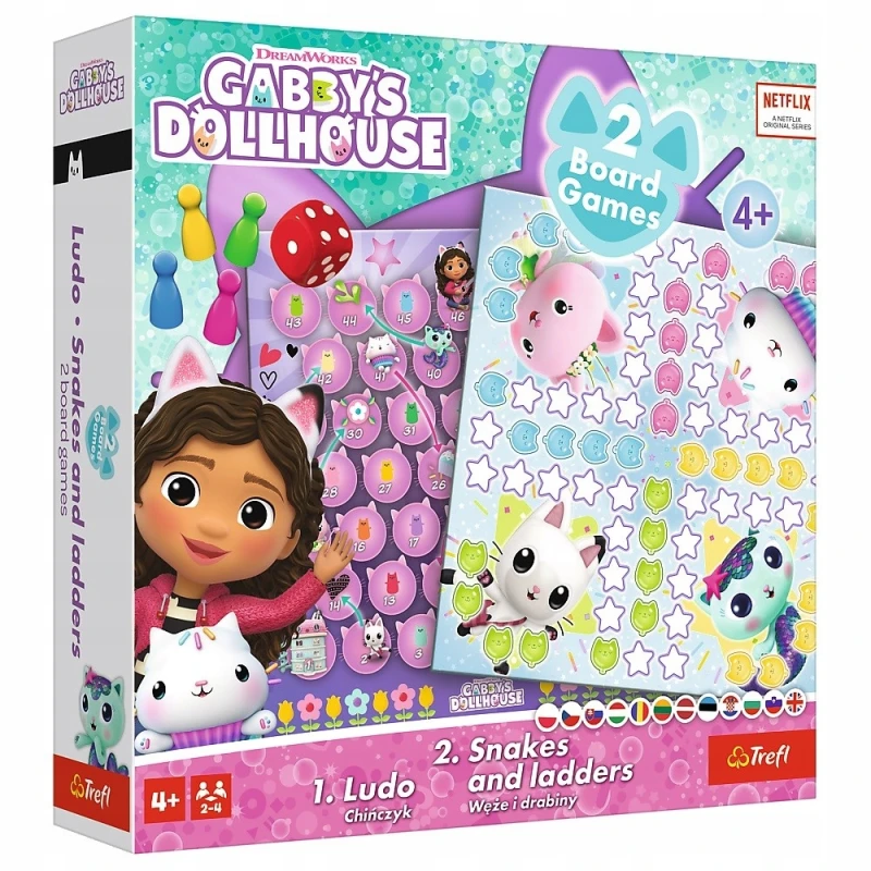 GRA 2W1 CHIŃCZYK WĘŻE I DRABINY GABBY"S DOLLHOUSE