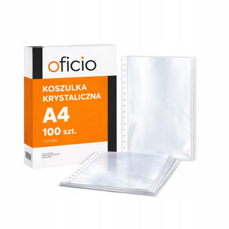 KOSZULKA A4/100SZT KRYSTALICZNA PUDEŁKO OFICIO 50MIC