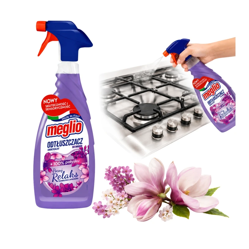 ODTŁUSZCZACZ MEGLIO SPRAY 650ML RELAX BEZ I MAGNOLIA