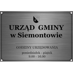 Tabliczka informacyjna godziny pracy 48x30cm laminat grawer