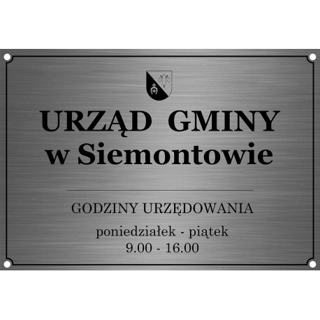 Tabliczka informacyjna godziny pracy 48x33cm laminat grawer