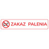 Tabliczka informacyjna PCV 70X297mm ZAKAZ PALENIA