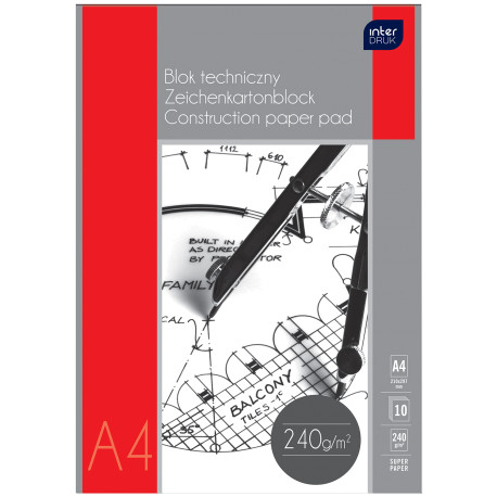 BLOK TECHNICZNY A4/240G PREMIUM