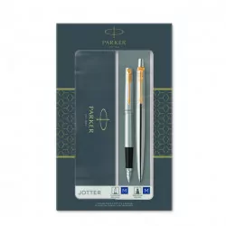 ZESTAW JOTTER STAINLESS STEEL GT DŁUGOPIS+PIÓRO WIECZNE 2093257