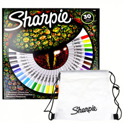 Zestaw Sharpie Fine Markery PERMANENTNE OKO 30kol GRATIS WOREK